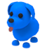 An Adopt Me Blue Dog