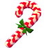An Adopt Me Candy Cane Chew Toy