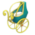 An Adopt Me Egyptian Chariot Stroller