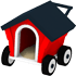 An Adopt Me Dog House Stroller