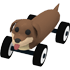 An Adopt Me Dogmobile