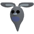 An Adopt Me Ghost Bunny