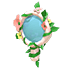 An Adopt Me Flower Mirror Chew Toy
