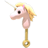 An Adopt Me Golden Maned Unicorn Rattle
