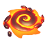 An Adopt Me Magma Throwing Disc
