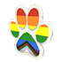 An Adopt Me Pride Paw Flying Disc