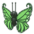 An Adopt Me Green Butterfly