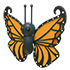 An Adopt Me Orange Butterfly