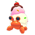 An Adopt Me Ice Cream Hermit Crab