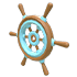 An Adopt Me Ship Wheel Flying Disc