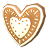 An Adopt Me Gingerbread Heart Flying Disc