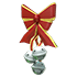 An Adopt Me Sleigh Bell Throw Toy