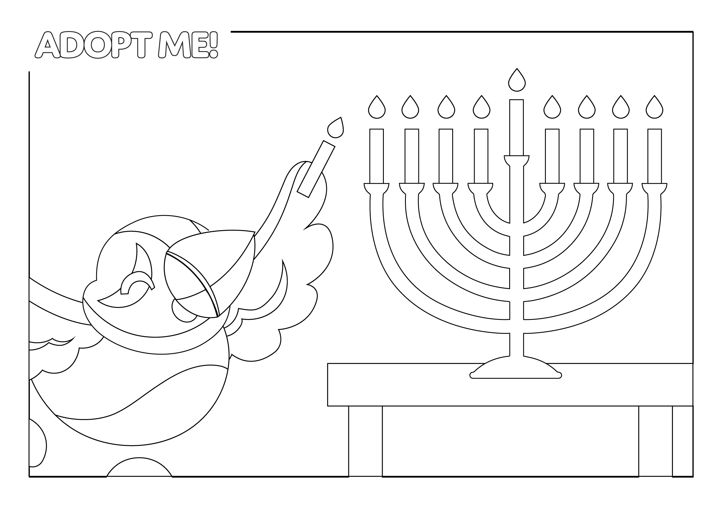 A Hanukkah Coloring Page coloringPage