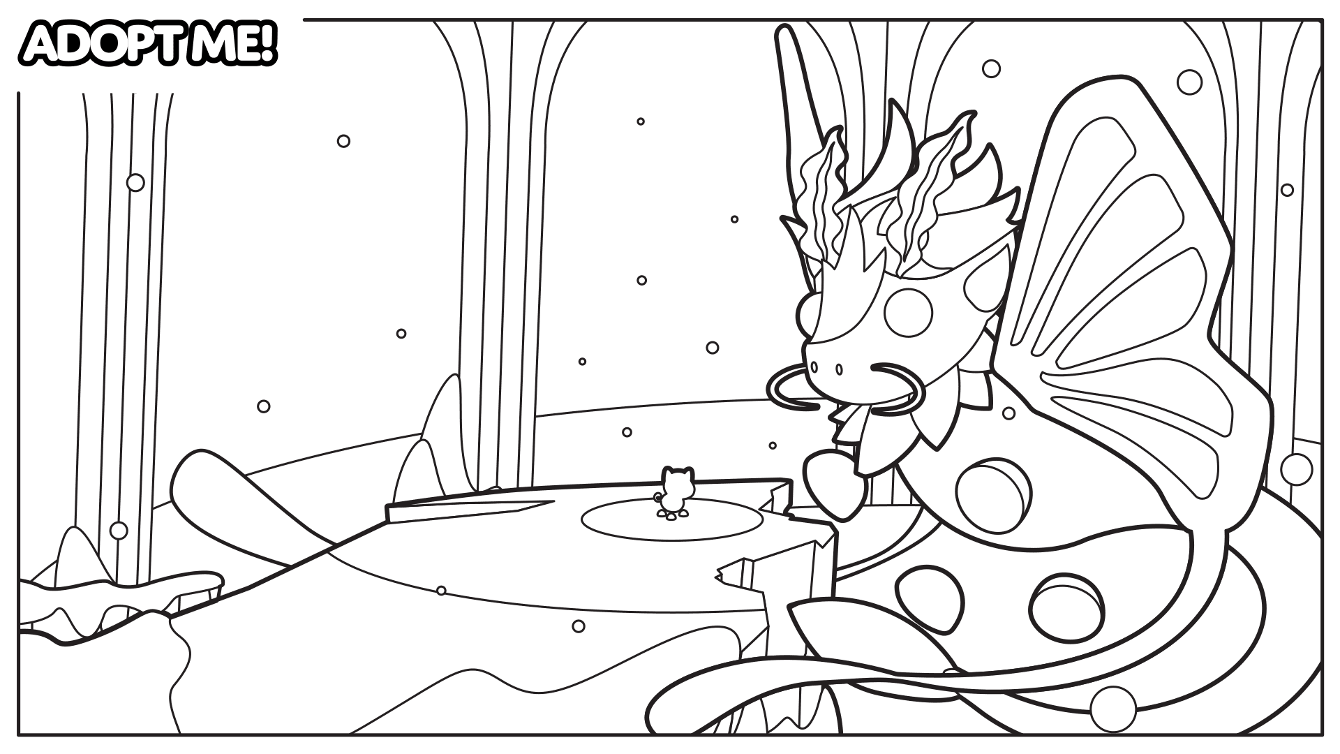 A Ice Moth Dragon Coloring Page coloringPage