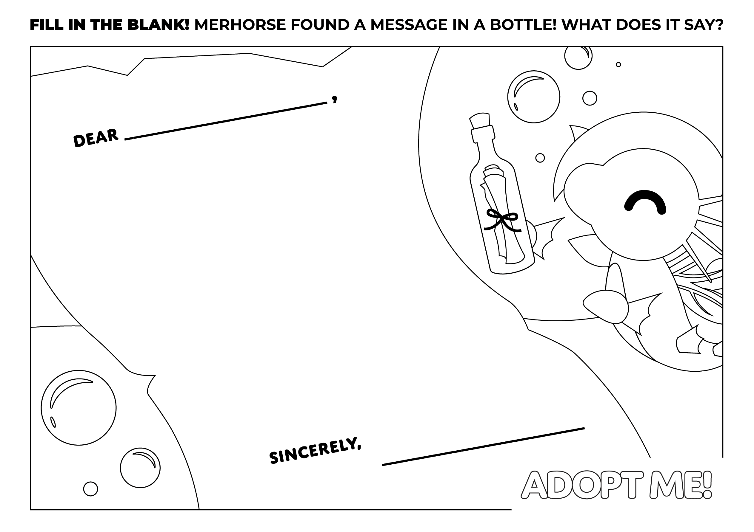 A Merhorse Coloring Page coloringPage