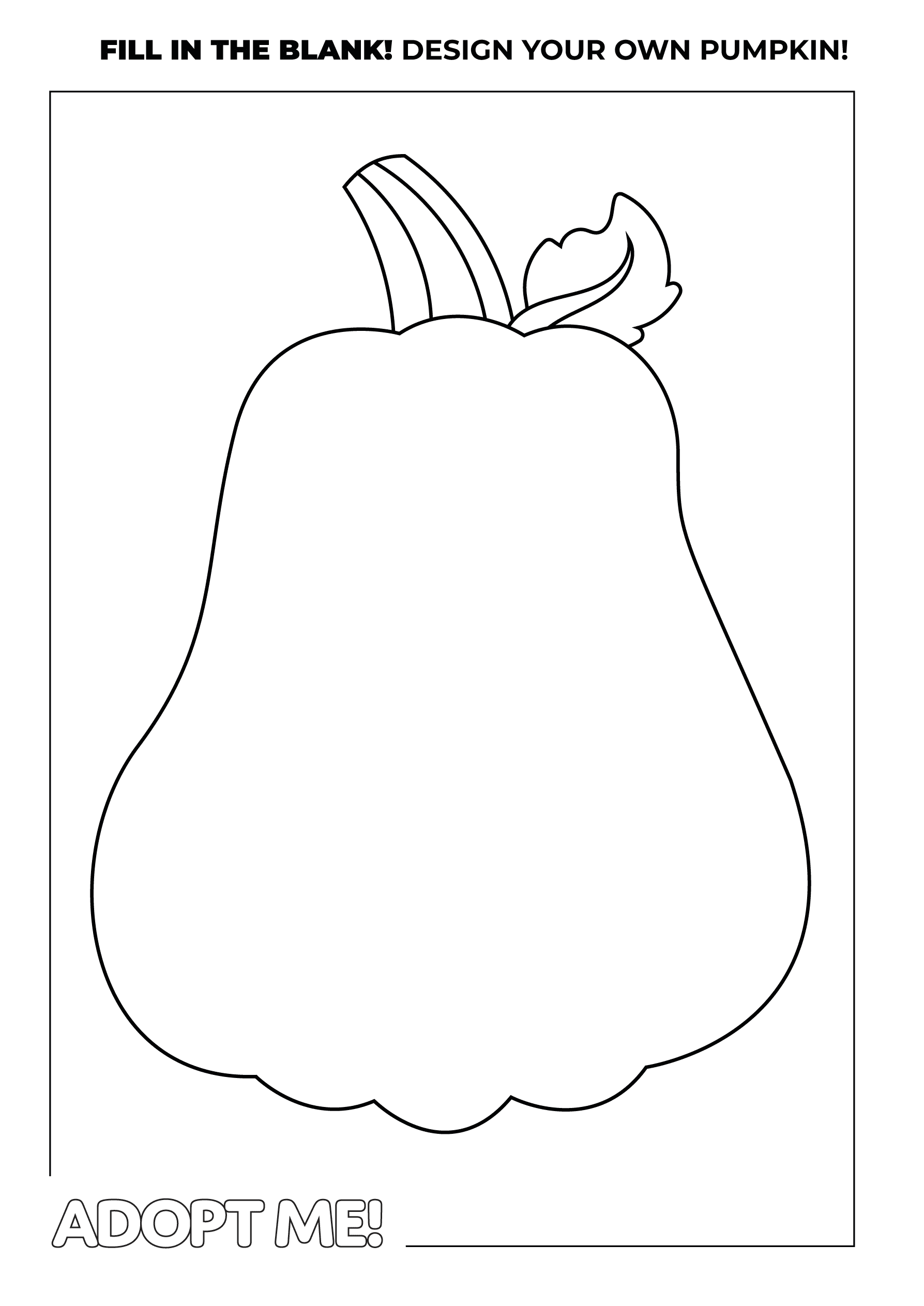A Pumpkin Vertical Coloring Page coloringPage