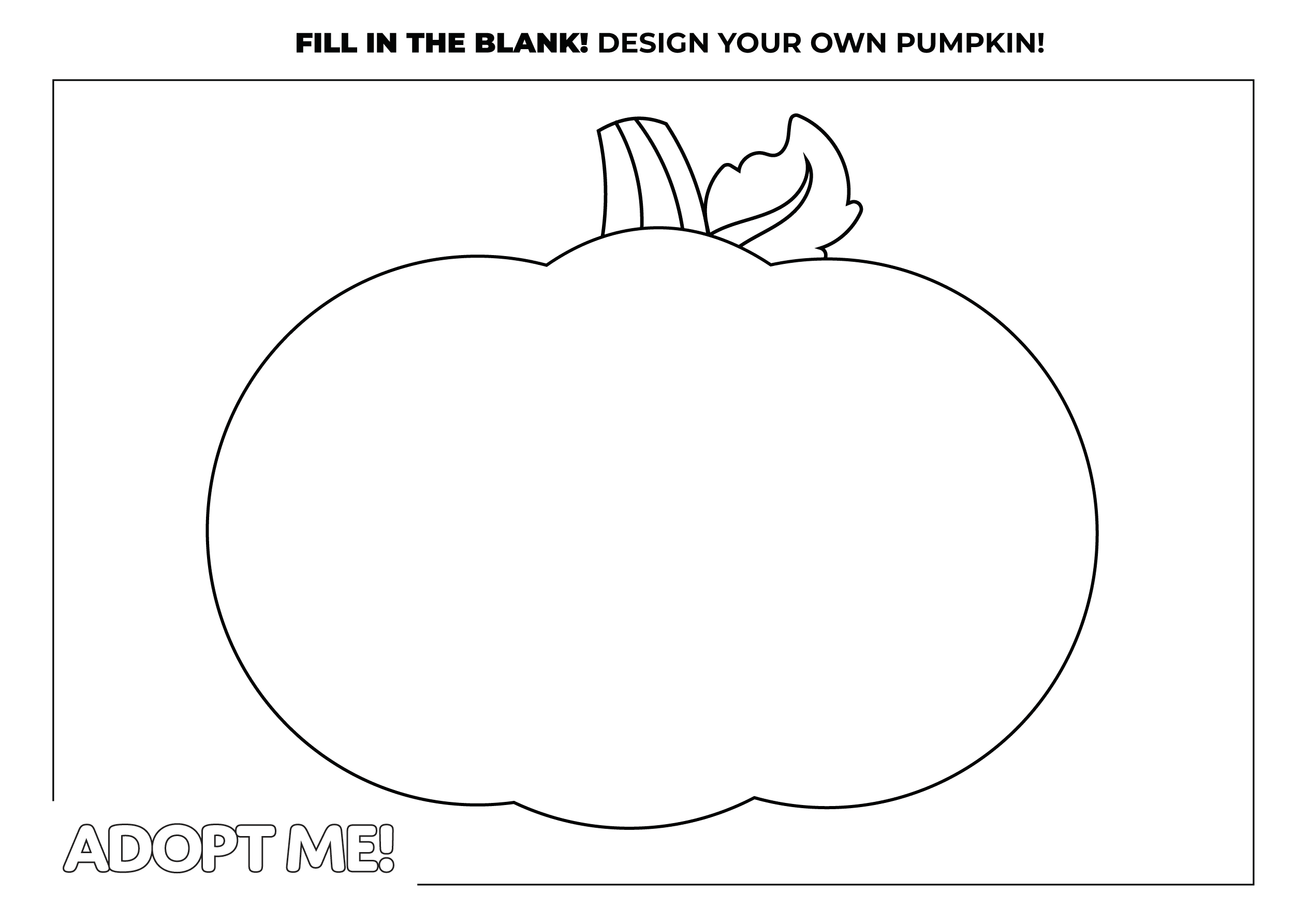 A Pumpkin Horizontal Coloring Page coloringPage