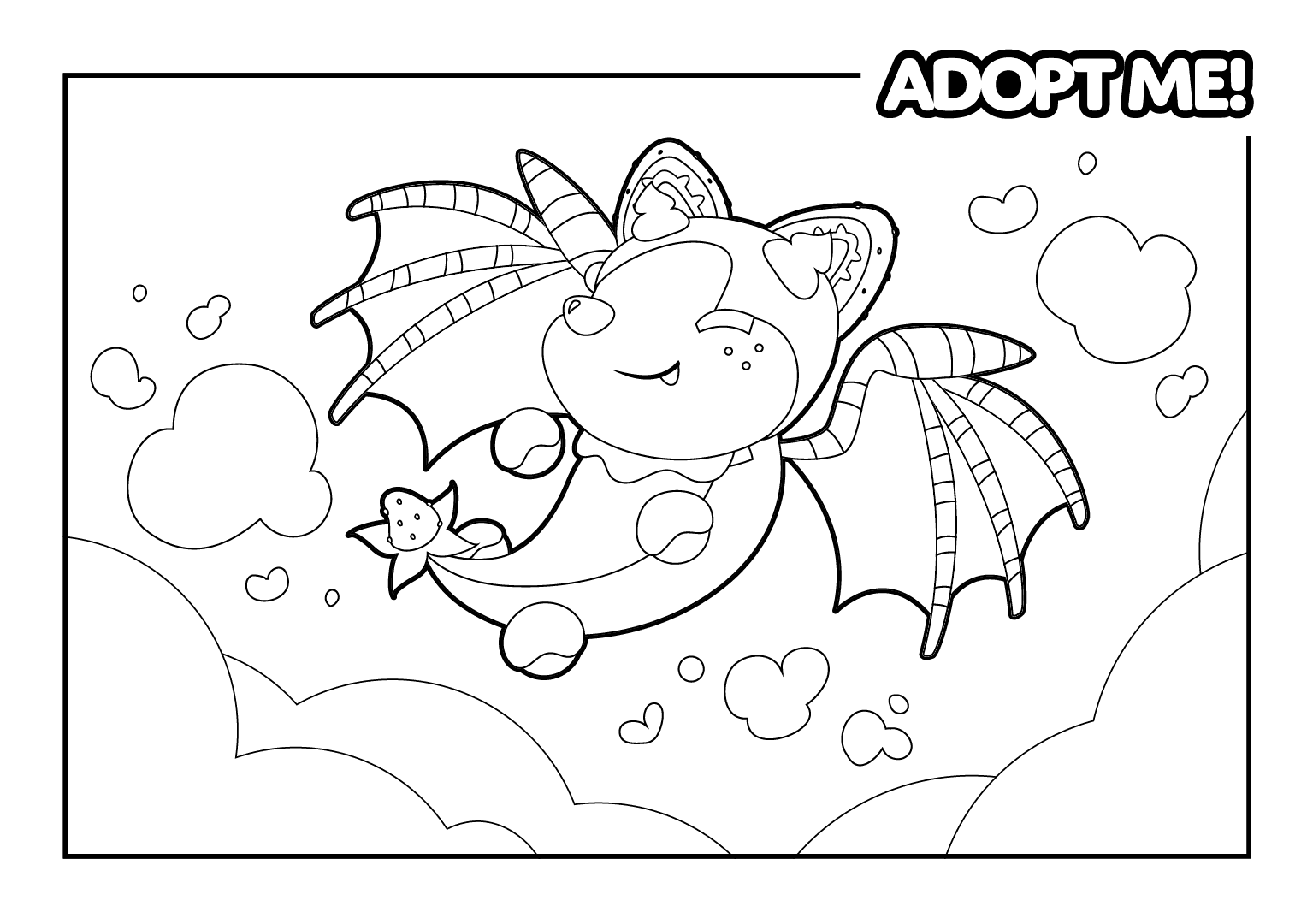 A Strawberry Shortcake Bat Dragon Coloring Page coloringPage