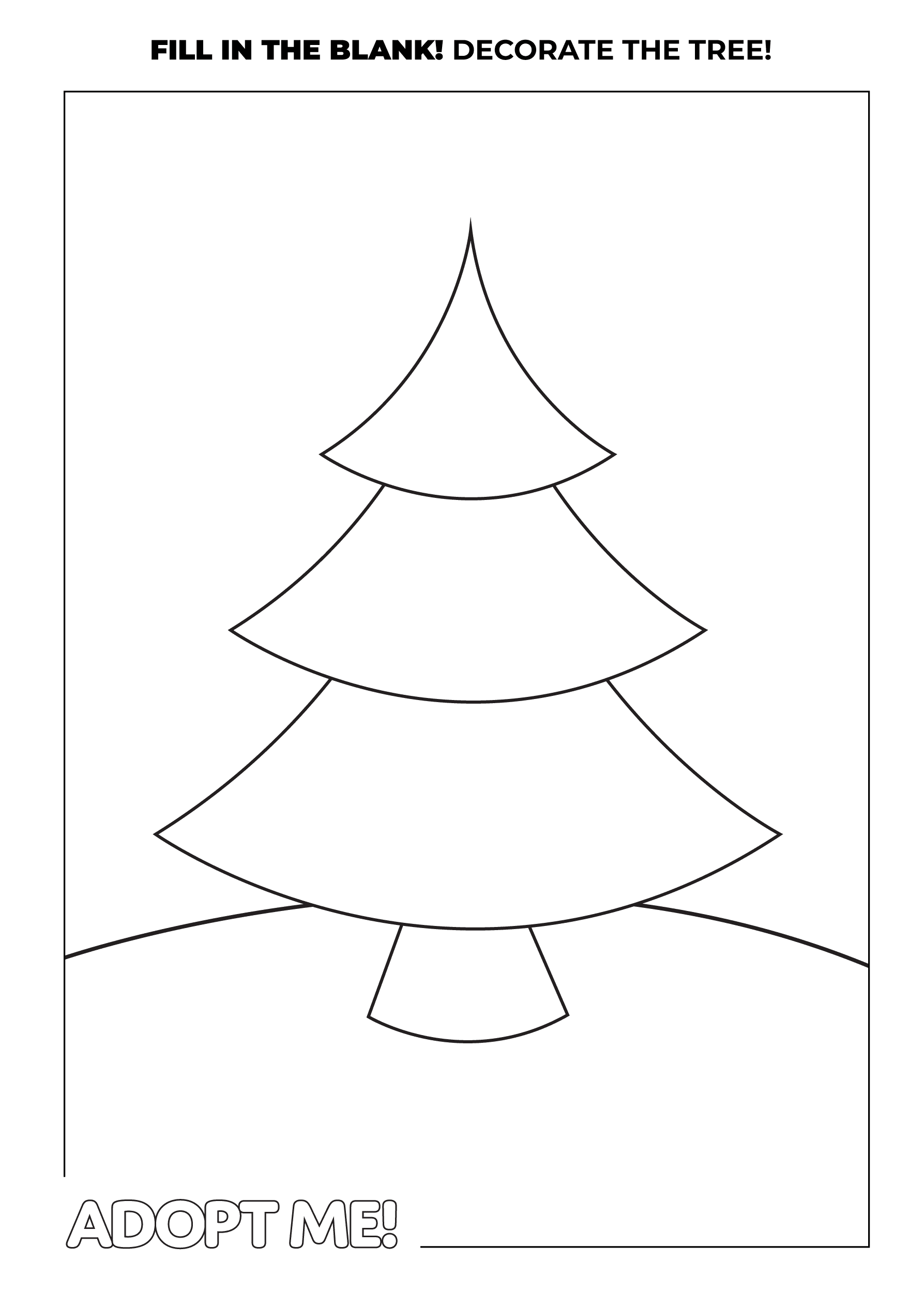 A Tree Decorating Coloring Page coloringPage