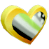 An Adopt Me Agender Pride Pin