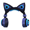 An Adopt Me Blue Cat Ear Headphones