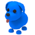 An Adopt Me Blue Dog