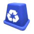 An Adopt Me Eco Blue Recycling Bin Hat