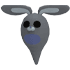 An Adopt Me Ghost Bunny