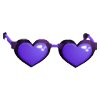 An Adopt Me Purple Heart Glasses
