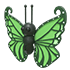 An Adopt Me Green Butterfly