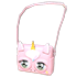 An Adopt Me Glamicorn Purse Pet