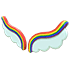 An Adopt Me Rainbow Cloud Wings
