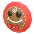 An Adopt Me Gingerbread Face Flying Disc