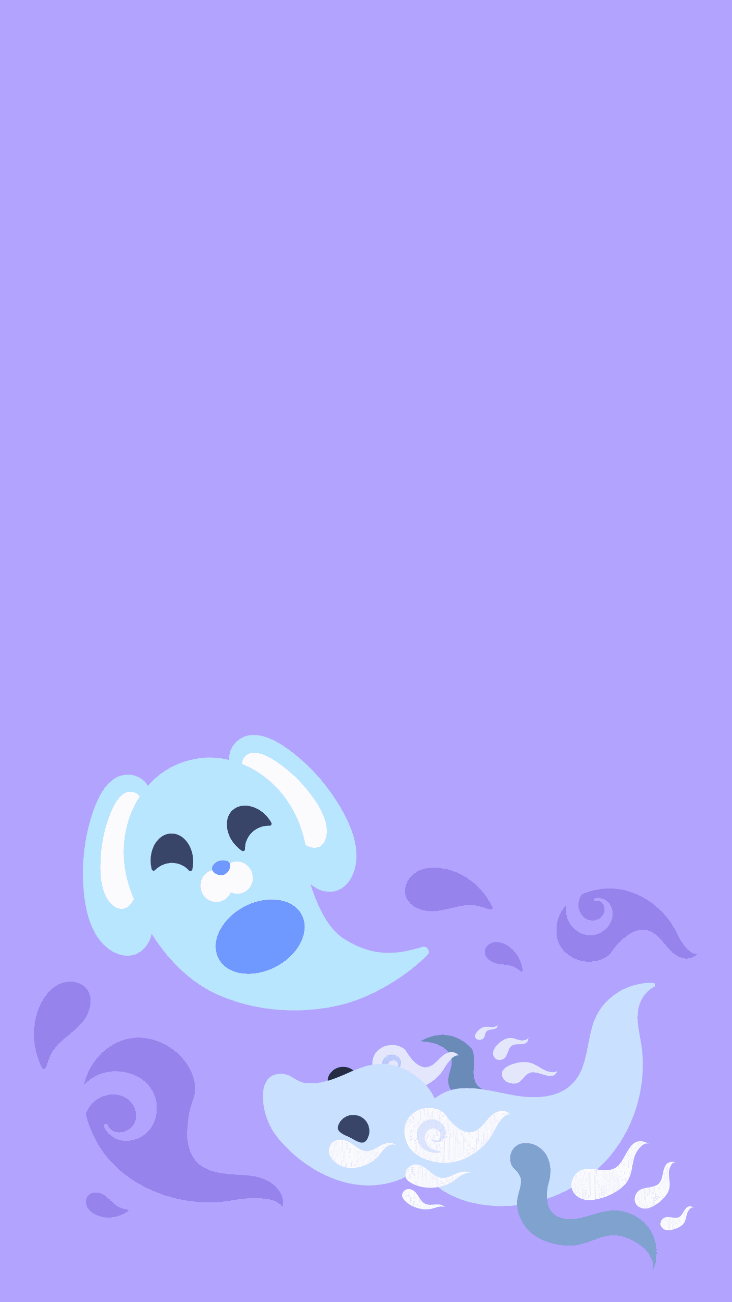 A Ghost Bunny & Ghost Dragon Wallpaper wallpaper