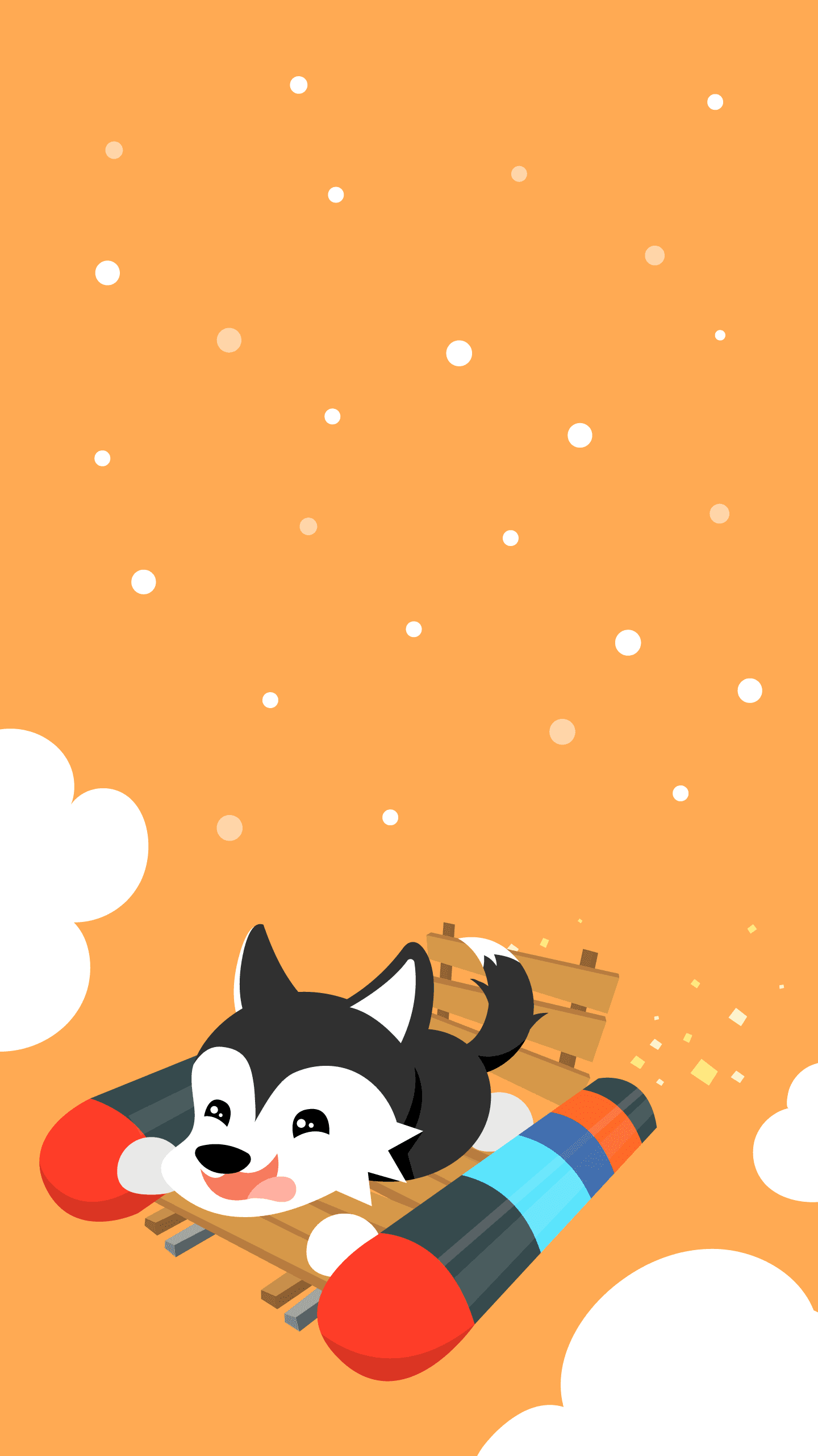 A Flying Husky Wallpaper wallpaper