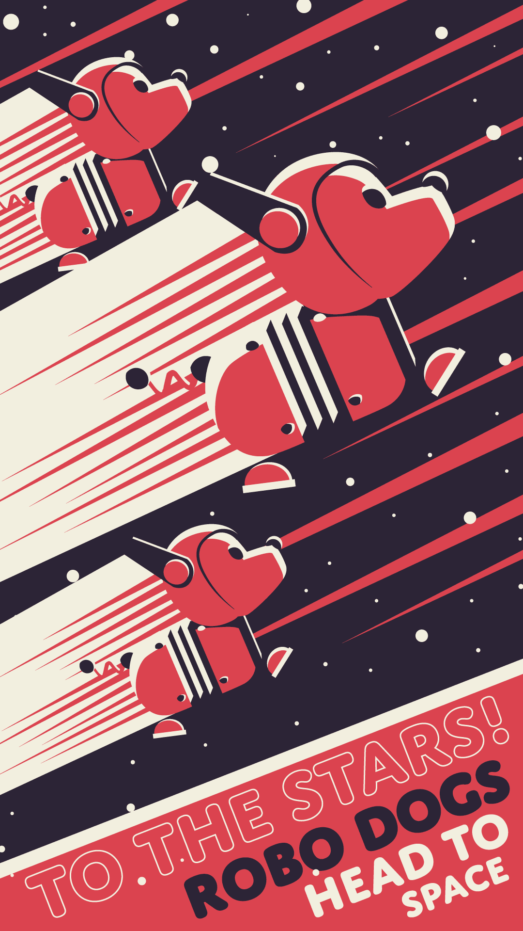 A Robo Dogs go to Space Wallpaper wallpaper