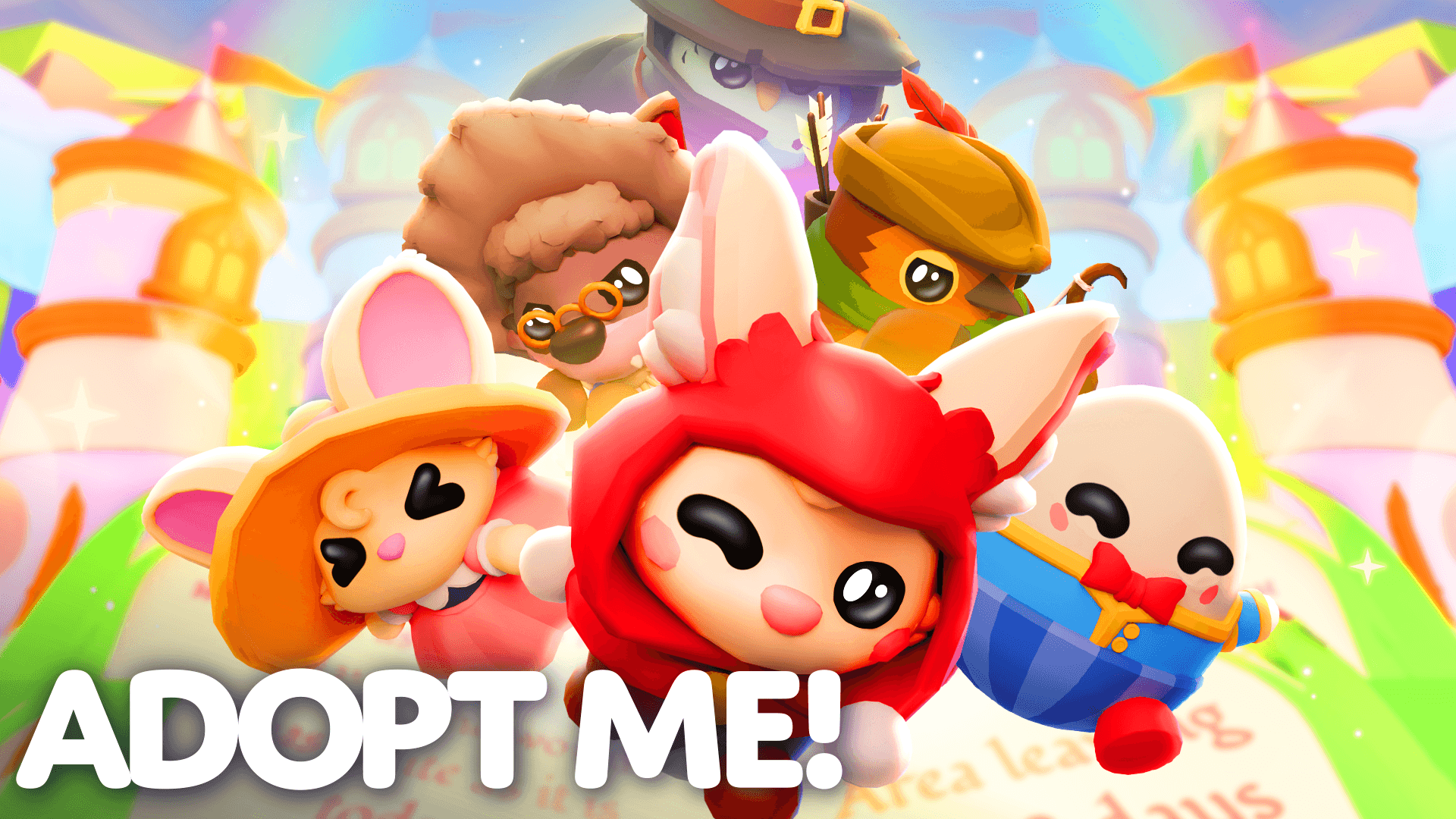 The new pets from the Fairytale Egg racing towards the camera