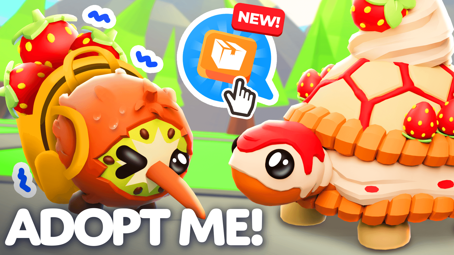 The Kiwi Kiwi and Strawberry Tortle are having a conversation about the new storage feature